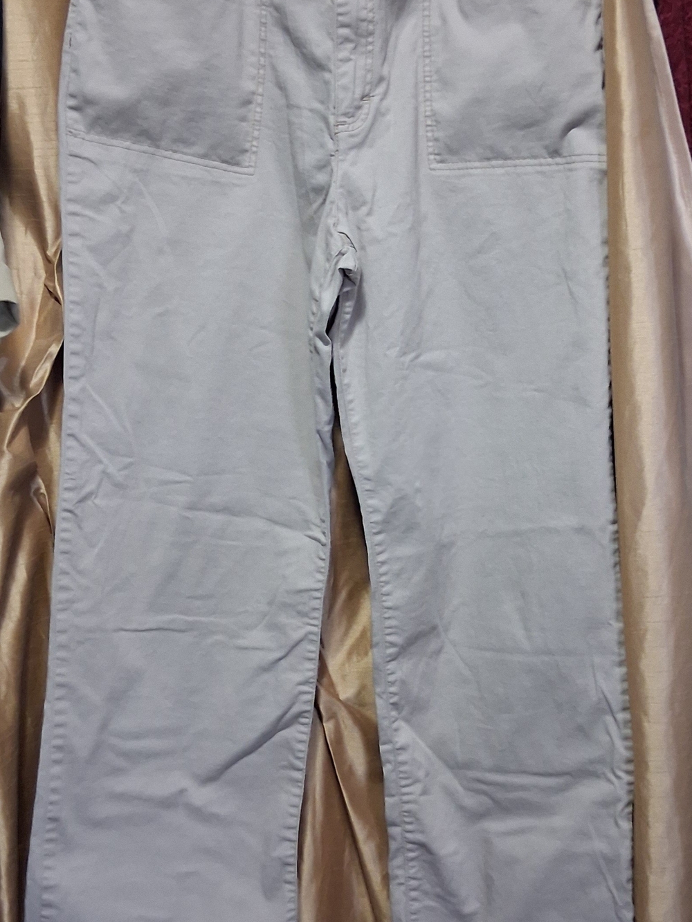 Relativity Light Weight Womens Light Gray Straight-Leg Pants Size 18